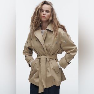 ZARA JEWEL APPLIQUÉ TRENCH COAT